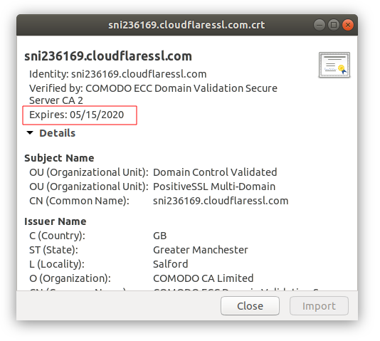 Просмотр свойств SSL-сертификата в Ubuntu Linux
